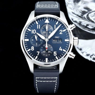 TW Factory IWC Pilot  IW378003 Blue Face Steel 43mm Replica Watch